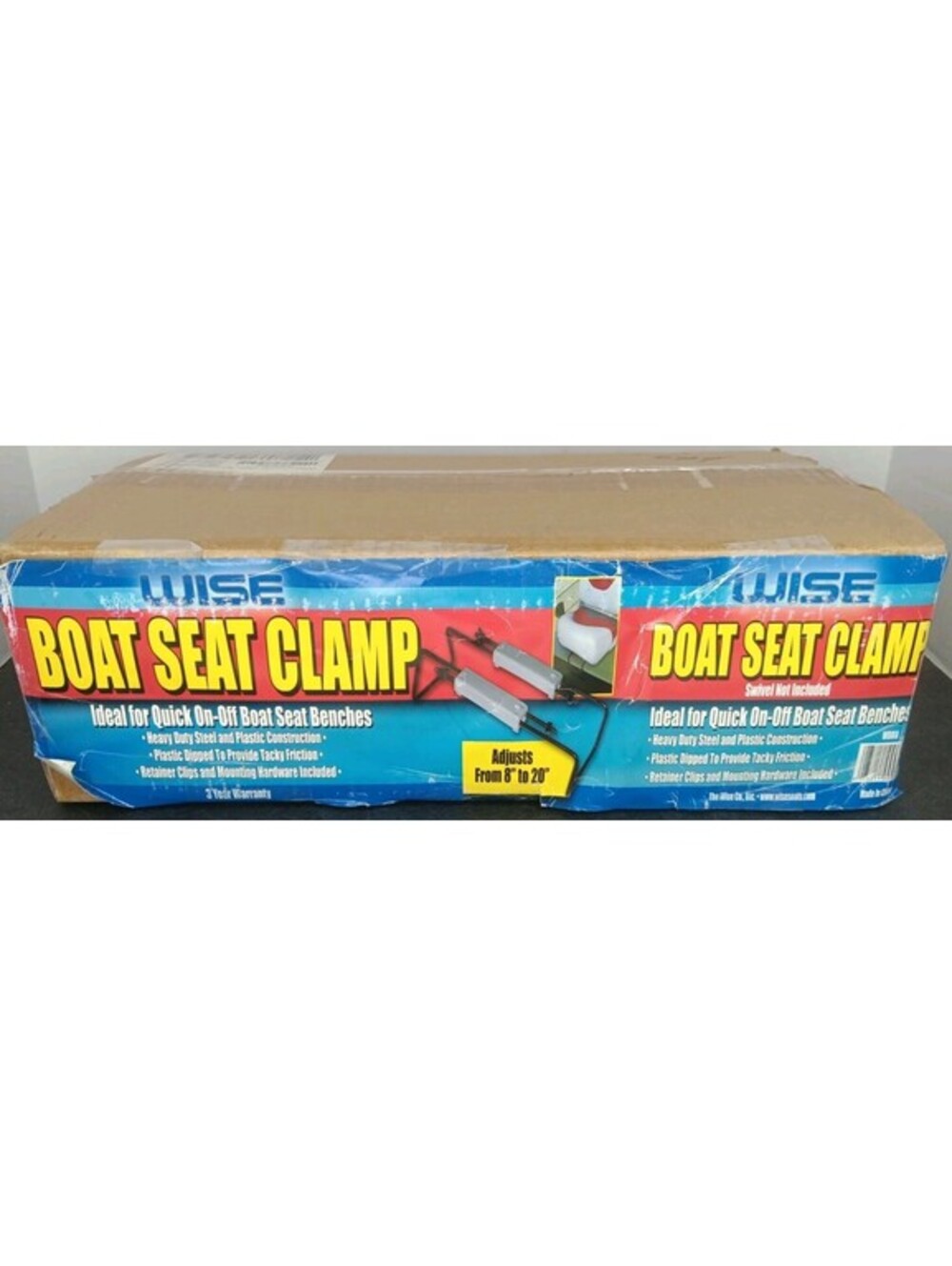 Wise Boat Seat Clamp Ideal for Jon Boat Seat Benches Adjustable 8 To 20 Inches